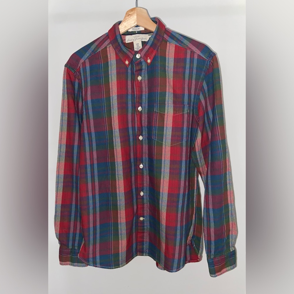 H&M Regular Fit Plaid Button Down Shirt